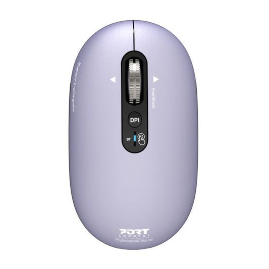 Port Connect PURE MAC Rechargeable Wireless and Bluetooth Mouse - Iris