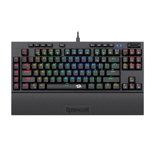 Redragon K588 RGB Pro BROADSWORD TKL Mechanical Wired Gaming Keyboard - Black
